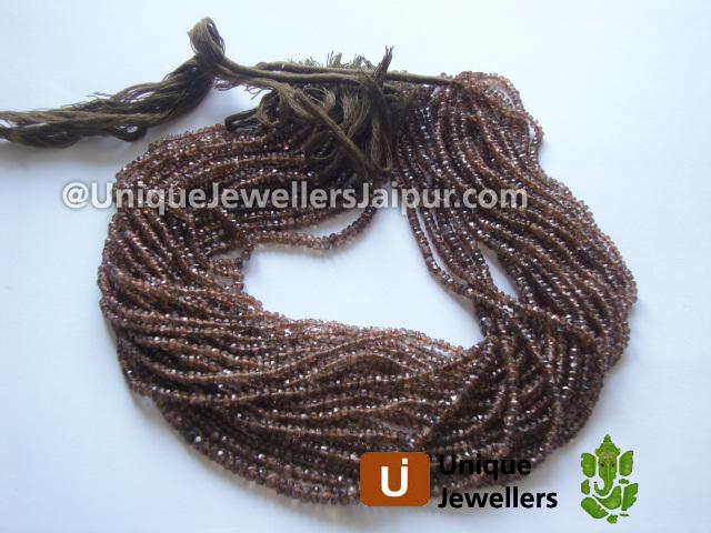 Brown Andalusite Faceted Roundelle Beads